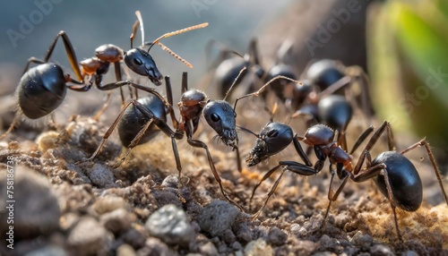 Generated image of ants close up