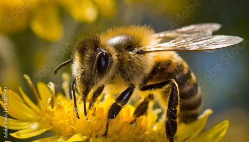 Generated image of  bee close up
