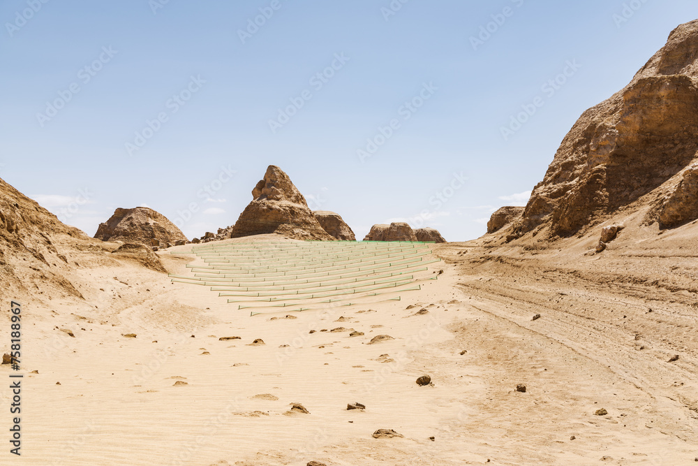 Qinghai Haixi Dachaidan original wind erosion landform Qinghai Haixi Dachaidan original wind erosion landform
