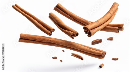 Flying Cinnamon Sticks Cut Out - 8K Resolution


