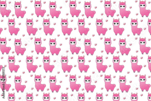 Lhama fofinha ilustração pattern