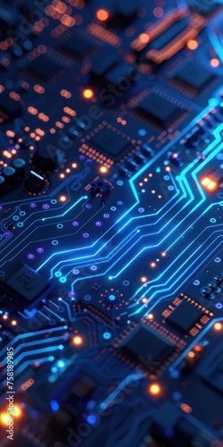 A close up of a computer circuit board.