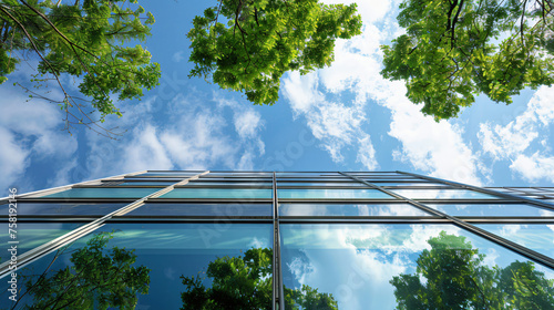 Green Oasis: Office Building Embracing Sustainability with Lush Greenery Integrated into its Design