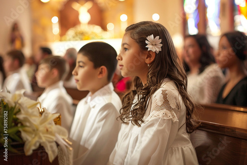 Document special events and celebrations within the church calendar, such as baptisms, weddings, and holiday services, capturing the joy and reverence of these occasions. photo