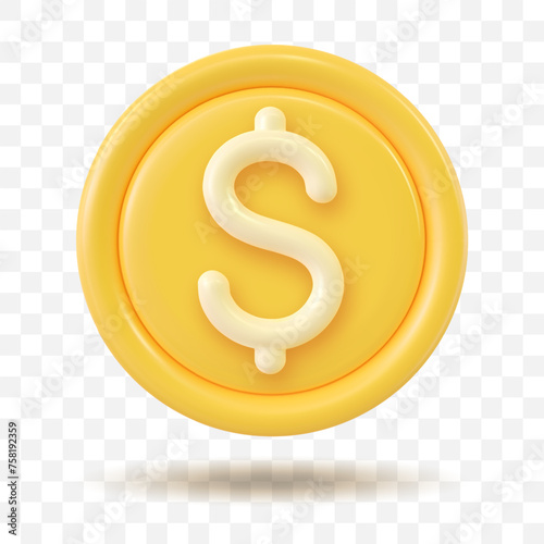3D Token Coin Icons vector