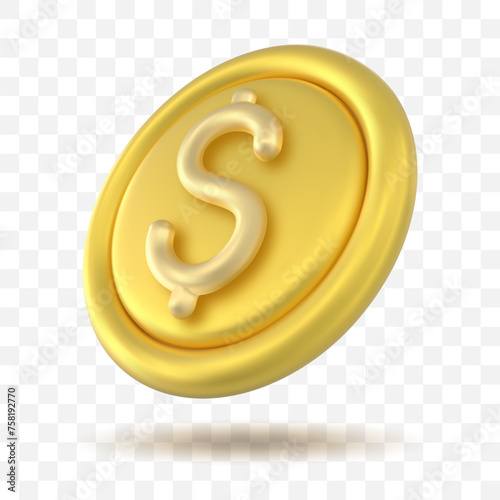 3D Token Coin Icons vector