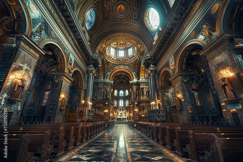 Photograph stunning church interiors, capturing the intricate architectural details and grandeur of sacred spaces © HASAN