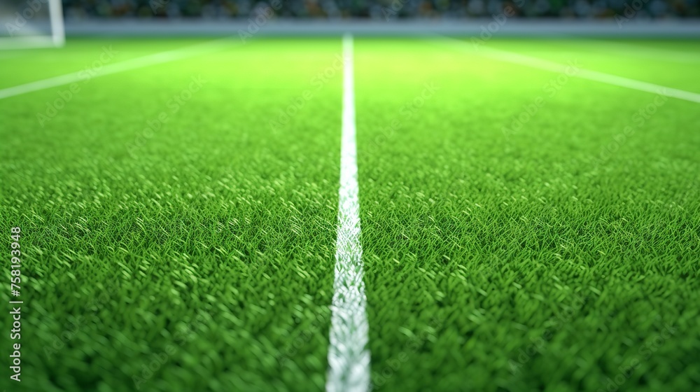 Green Synthetic Artificial Grass Soccer Sports Field

