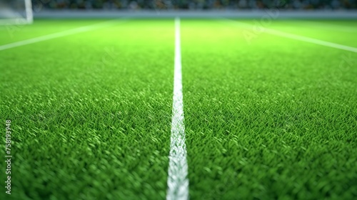 Green Synthetic Artificial Grass Soccer Sports Field   © Devian Art