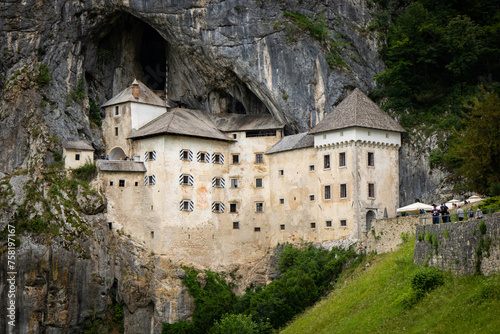 Predjama Castle, Predjamski grad or Grad Predjama » Postojna Cave Park stone castle embedded in the mountain Slovenia photo