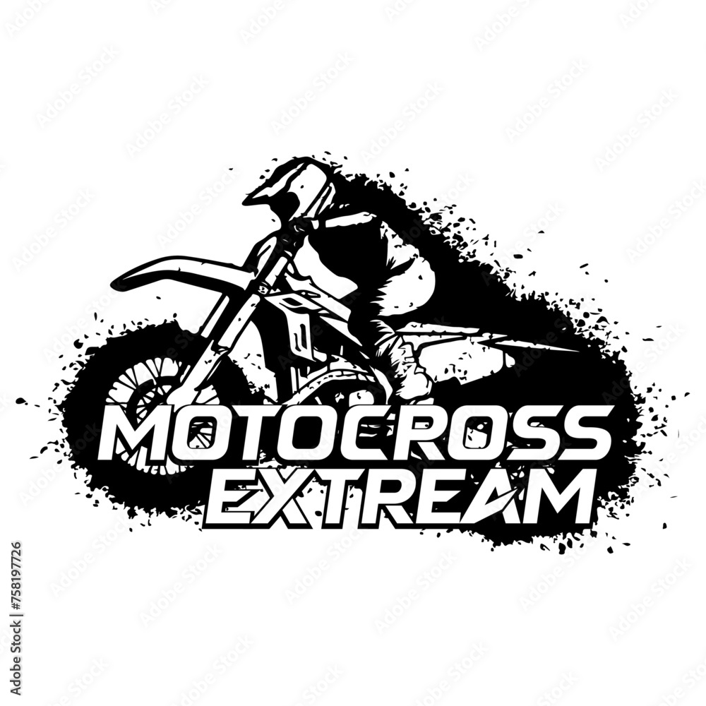 Naklejka premium Motocross Extream logo