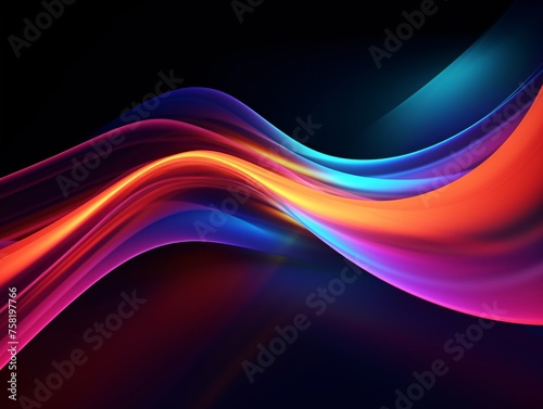 Vibrant neon colors swirling in motion