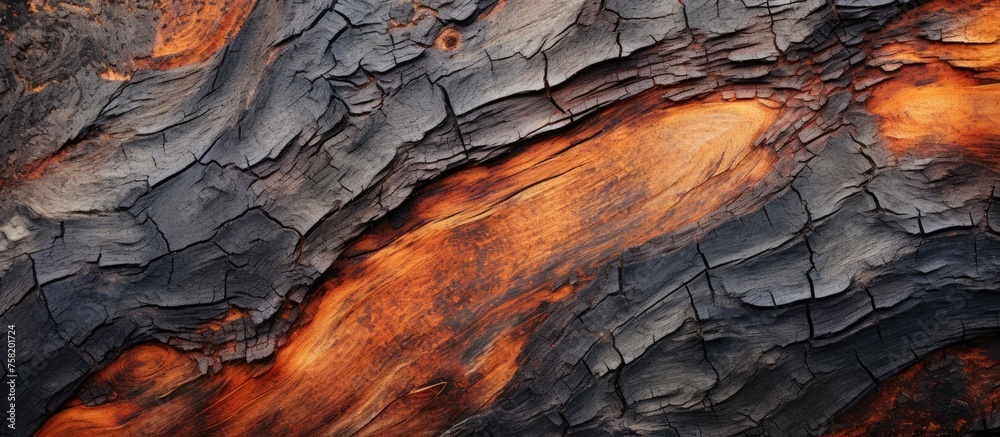 Detailed Textures of Bark on a Tree Trunk in the Forest - Natural Wood Patterns and Close-up Macro Photography Detailed Textures of Bark on a Tree Trunk in the Forest - Natural Wood Patterns and Close-up Macro Photography