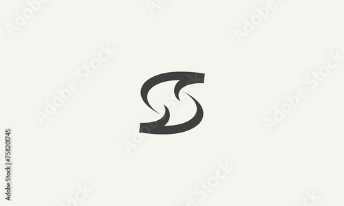 initial S monogram simple logo design vector illustration