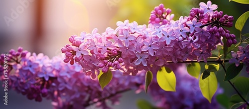 Magical Blooming Lilac Flowers Creating a Vibrant Atmosphere in the Garden © Gular