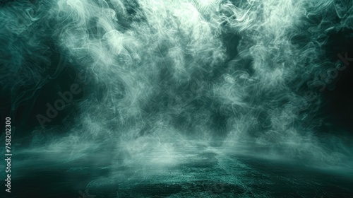 Enigmatical mist. Swirling smoke in light and dark. Generative Ai
