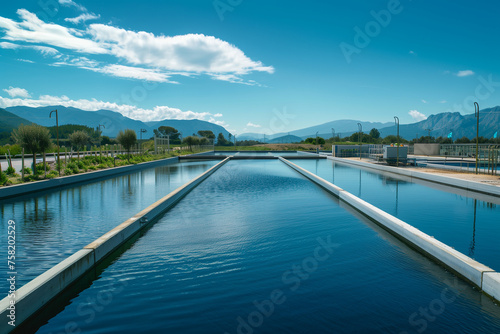 Wallpaper Mural Fish farm where fish are bred and fed with seascape and mountains in the background Torontodigital.ca