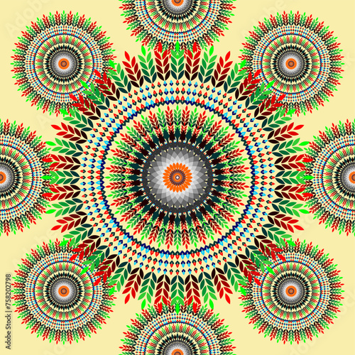 mandala pattern artwork for colorful background © naira