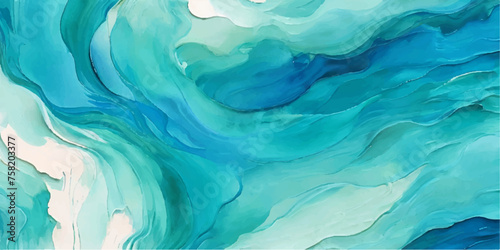 abstract soft blue and green abstract water color ocean wave texture background. Banner Graphic Resource as background for ocean wave and water wave abstract graphics	