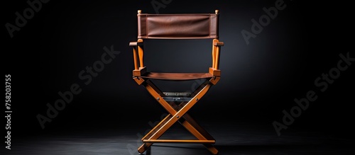 Cinematic Atmosphere: The Director's Chair Occupied by a Creative Person