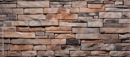 Textures of Earth  Intricate Stone Wall with Rustic Brown Pattern and Weathered Surface