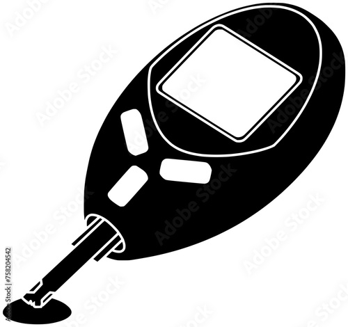diabetes illustration glucometer silhouette diabetic logo blood icon test outline glucose care sugar medical health medicine healthy room food shape treatment latin diet for vector graphic background