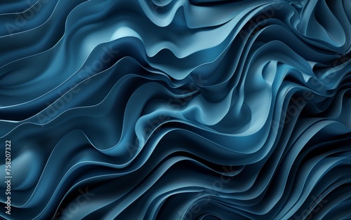 Abstract blue waves create a dynamic texture. Ideal for backgrounds, design, and modern artistry.