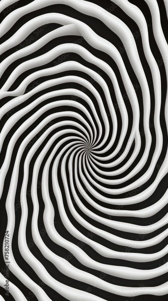 Black and white spiral pattern design