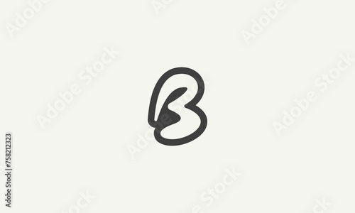 initial B monogram simple logo design vector illustration