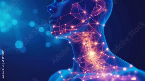 An innovative infographic showcasing the latest breakthroughs in human throat healthcare. Doctor online concept