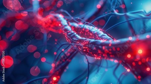 An innovative infographic showcasing the latest breakthroughs in human blood vessels healthcare. Doctor online concept