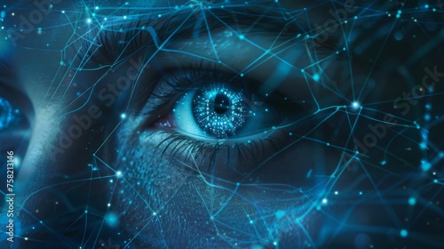 An innovative infographic showcasing the latest breakthroughs in human eye healthcare. Doctor online concept