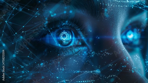 An innovative infographic showcasing the latest breakthroughs in human eye healthcare. Doctor online concept