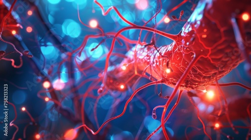 An innovative infographic showcasing the latest breakthroughs in human blood vessels healthcare. Doctor online concept