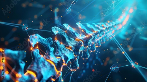 An innovative infographic showcasing the latest breakthroughs in human spine healthcare. Doctor online concept