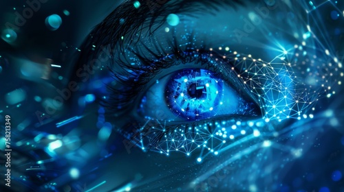 An innovative infographic showcasing the latest breakthroughs in human eye healthcare. Doctor online concept