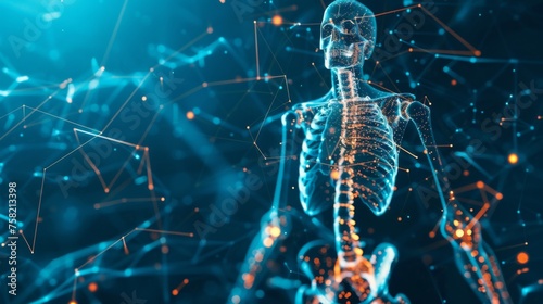 An innovative infographic showcasing the latest breakthroughs in human body scan healthcare. Doctor online concept