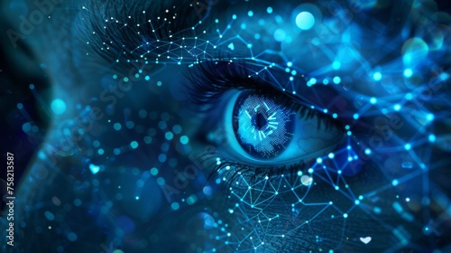 An innovative infographic showcasing the latest breakthroughs in human eye healthcare. Doctor online concept