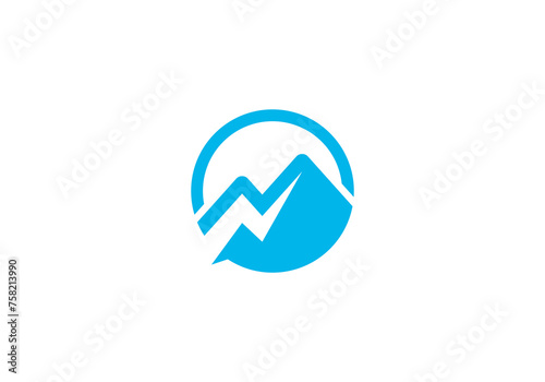 simple blue mountain logo design symbol icon Free Download simple blue mountain logo design symbol icon - GFXLoad