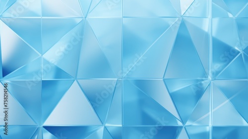 A blue wall covered in triangles, perfect for graphic design projects
