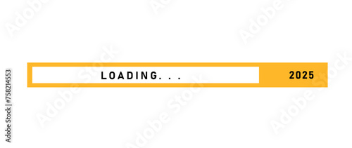 2025 New Year loading bar vector illustration