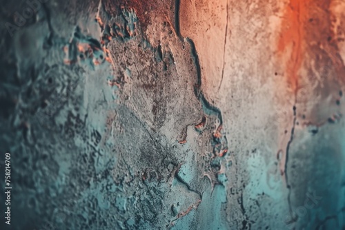 Detailed view of a wall with colorful paint splatters. Perfect for backgrounds or textures