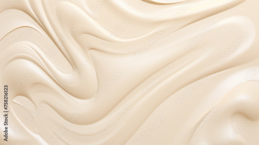 Obraz premium Detailed shot of a cream swirl, perfect for food or dessert concepts