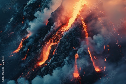 eruption, picture of the natural phenomena