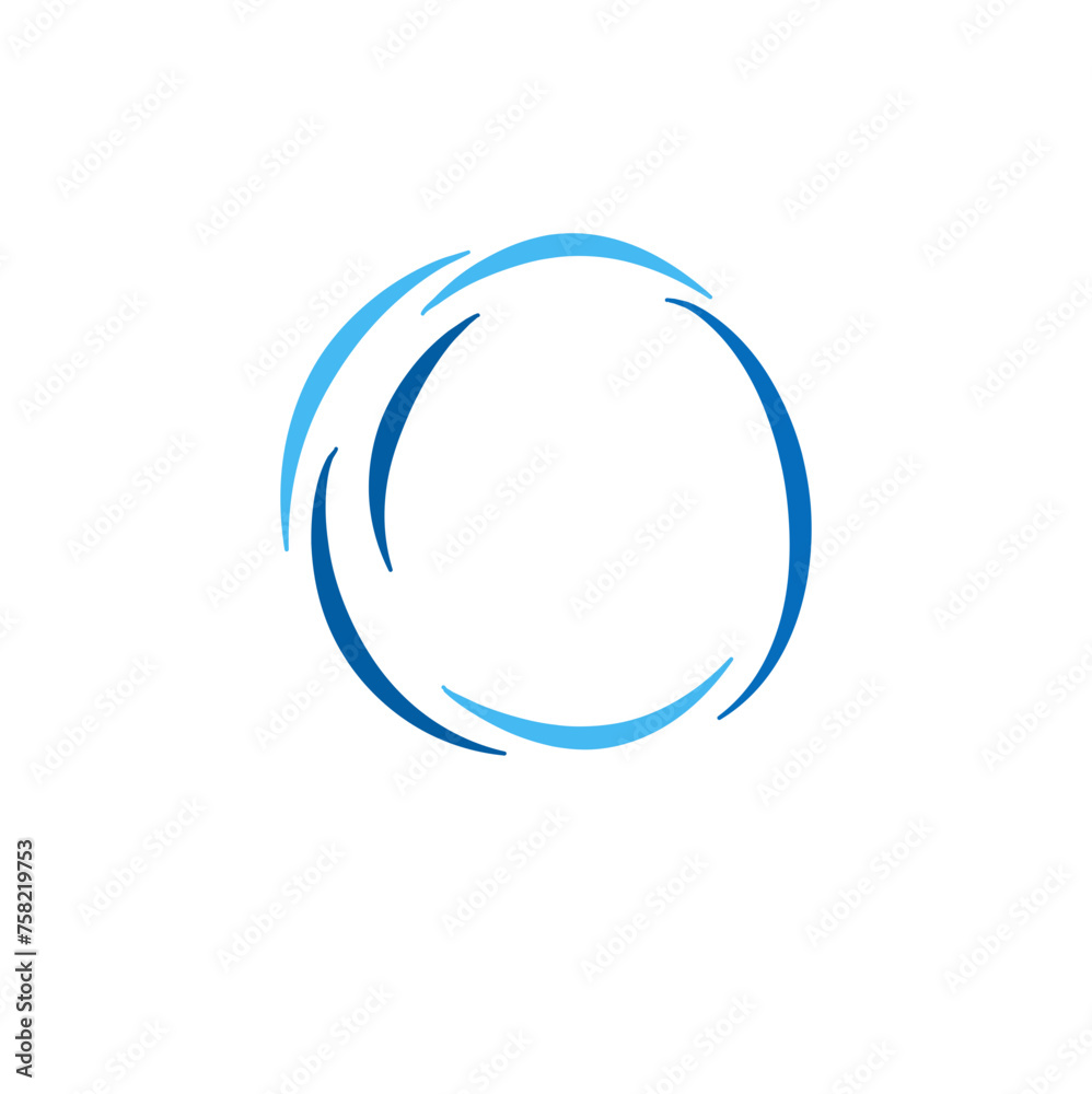 Abstract blue swirl circle Abstract blue swirl circle
