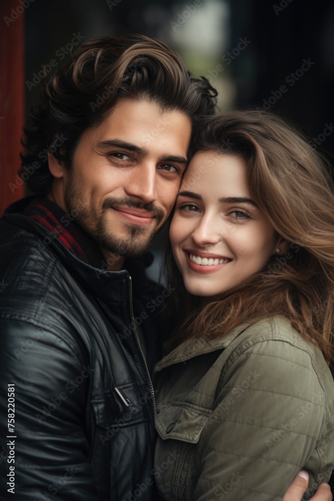 A man and a woman hugging each other. Suitable for relationship and love concepts A man and a woman hugging each other. Suitable for relationship and love concepts