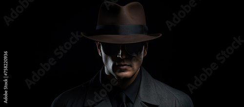Mysterious Man in Stylish H...