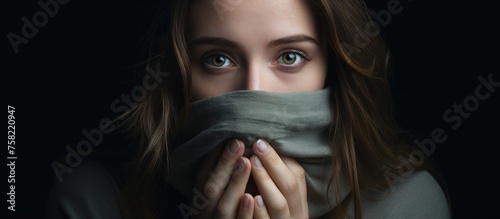 Stylish Woman Wrapped in Vi...