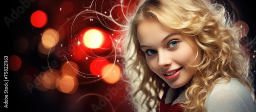 Radiant Blonde Beauty with ...