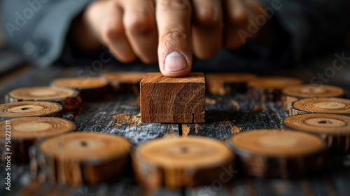 Strategic Move in a Wooden Block Game